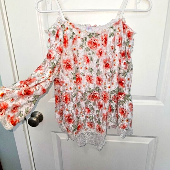 No Boundaries Lace Blouse Juniors XL - Picture 1 of 6